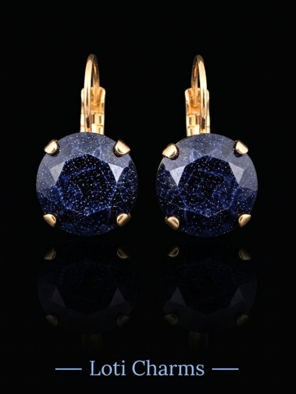 5.3 Carats Natural Raw Sapphire Rough Cut In Gold Plated Simple Earrings
